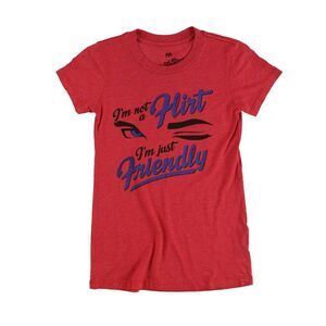 Local Celebrity Girls Big Kids I'm Not A Flirt Graphic T-Shirt, NWT